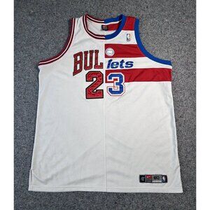 Nike Team Michael Jordan Split Chicago Bulls/Washington Wizards NBA Jersey#VT346